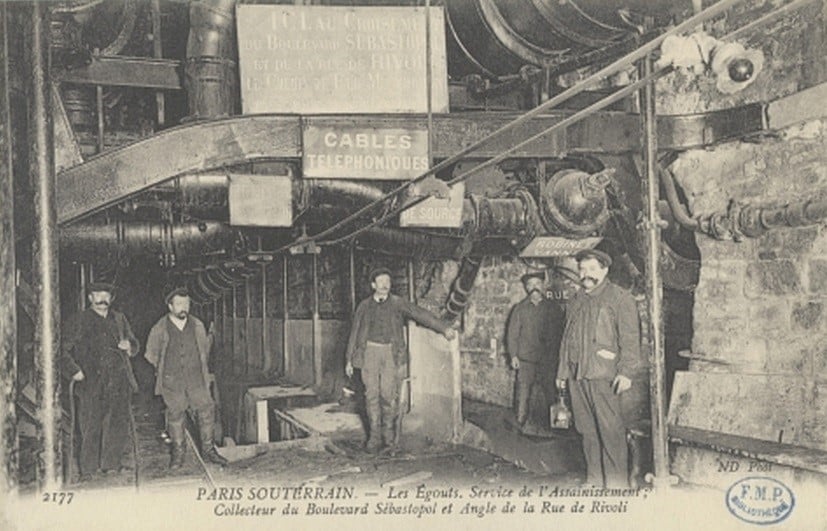 Le réseau d'égouts, conçu par Belgrand