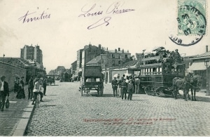 Tramways à chevaux porte de Montreuil