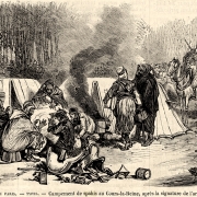 Les défenseurs de Paris - Spahis au Cours-la-Reine en février 1871