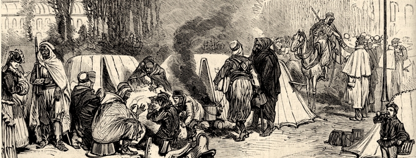 Les défenseurs de Paris - Spahis au Cours-la-Reine en février 1871