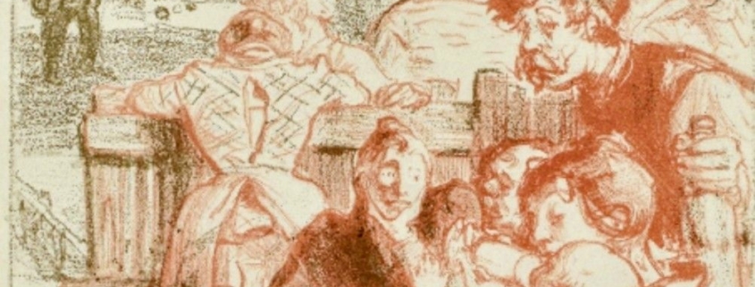 Une guinguette à Belleville (1897) - Lithographie d'Auguste Lepère